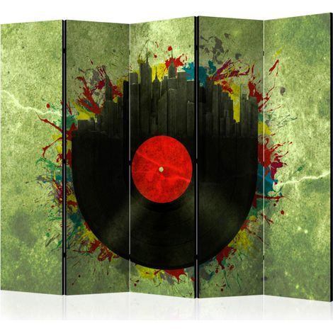 Paravent 5 Volets "Colorful Melodies of the City" 172x225cm (1/2)