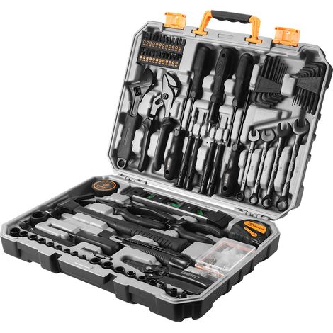 Boîte à outils complète 178 pièces, boîte à outils de bricolage pour la maison, le bureau et la voiture, avec jeu de tournevis, marteau et pinces pour l'entretien quotidien (1/5)