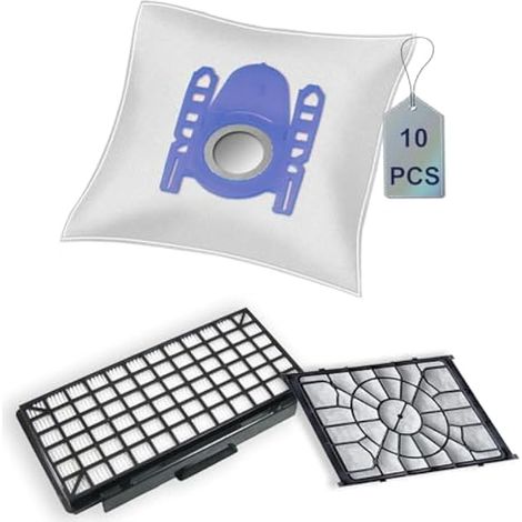 Lot de 10 Sac d'aspirateur pour Siemens Q5.0 extreme Silence Power VSQ5X1230 VSQ5X12M1 VSQ8M1 Q8.0 Z7.0 VSZ7442S Hepa Filtre VZ154HFB (1/4)