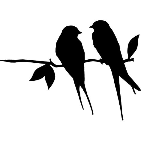 Sollbry d'oiseau en métal - Noir en Fer forgé Oiseau Oiseaux sur la Branche, Colibri Wall Art déco pour la Maison Jardin Cour Patio extérieur (1/5)