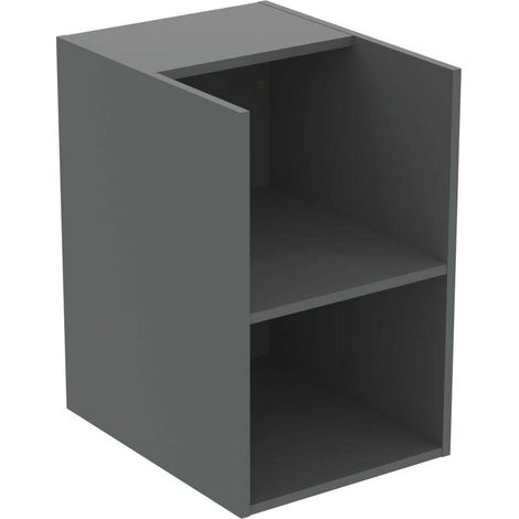 Ideal Standard Seitenelement Waschtischplatte i.life B 2 Fächer, 400x505x630mm Quarzgrau matt Quarzgrau matt (1/3)