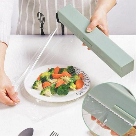 Green Mobility-Distributeur et coupe-film étirable, distributeur de film étirable, distributeur de film étirable pour film plastique, papier d'aluminium, accessoires de restaurant de cuisine à domicil (1/4)