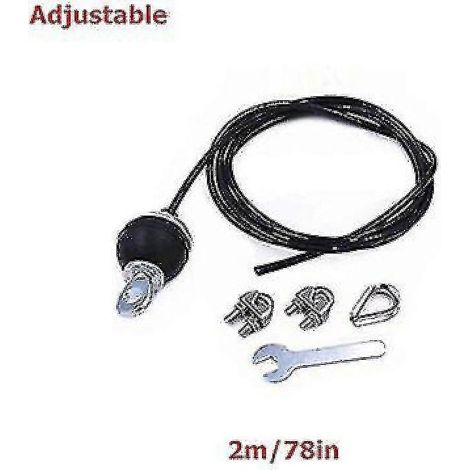 Câble de musculation robuste en acier, 2 à 5 m, pièces de rechange pour poulie de salle de sport à domicile, diamètre 5 mm, réglable, longueur 2 m. (1/5)