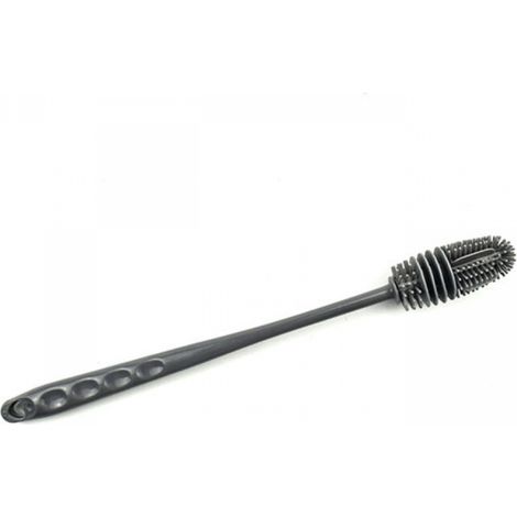 Brosse à tasses en silicone, grise, 26 cm, une pièce, pour laver les tasses, y compris les tasses thermos, sans zones inaccessibles. (1/5)