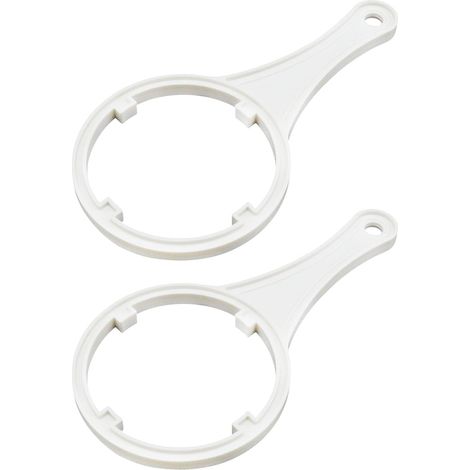 Llave de cartucho para purificador de agua (2 unidades), repuesto de carcasa de filtro de plástico, compatible con abridor de botellas de 10 pulgadas, color blanco.