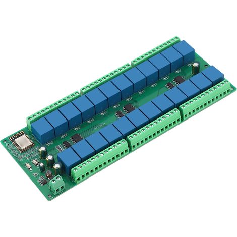 Module relais 24 canaux ESP8266, carte de développement de contrôle sans fil WiFi pour la maison, alimentation CC 12 V