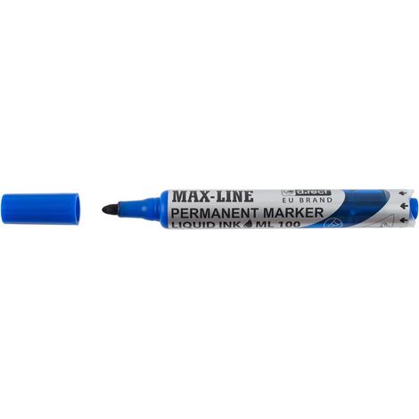 Marqueur permanent D.rect ML100 OKR avec pompe, bleu, lot de 4.