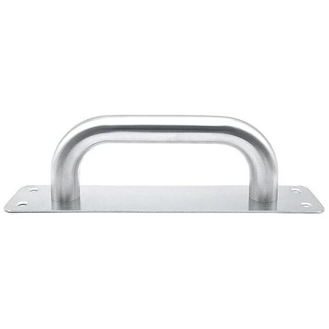 BUNTHAUS Schiebetürgriff, Edelstahl-Türgriffe mit Rückplatte, robust, für Schrank, Toilette, Garagentor, Schuppen (200 x 45 mm) (1/4)