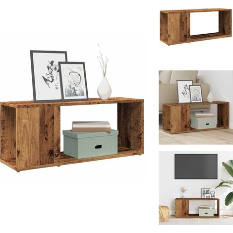 Meuble TV vieux bois 80x24x32cm bois d'ingénierie - Meuble TV - Meubles TV - Banc TV - Buffet TV (1/5)
