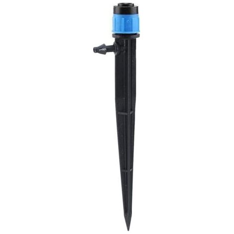 PA 100 Stück Tropfbewässerungstropfer, 360 Grad verstellbarer Mikrospray, Vollzyklusmodus, Wasserdurchfluss, Bewässerungstropfer (13 cm, schwarz) (1/4)