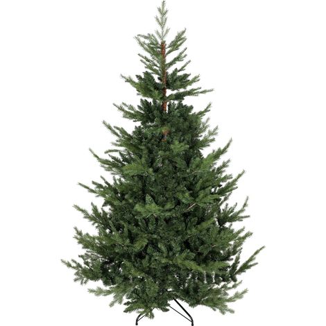 Weihnachtsbaum, Kunsttanne, realistisches Aussehen, schneller Aufbau, Kunststoff, Grün, 140 x 140 x 210cm (1/5)
