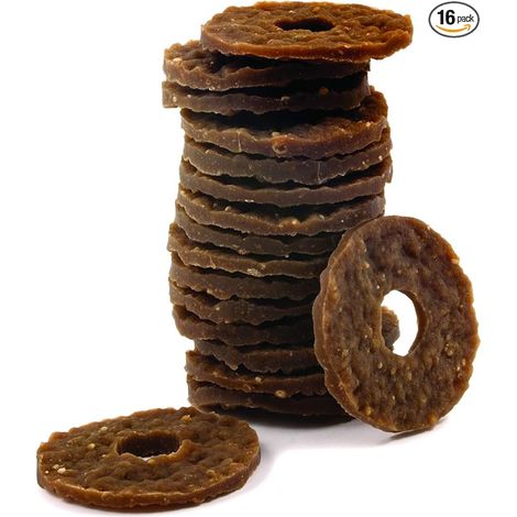 Anneaux de Friandises en Peau de Bœuf pour Jouet Busy Buddy pour Chien, 16 Anneaux par Sachet, Taille C (1/5)