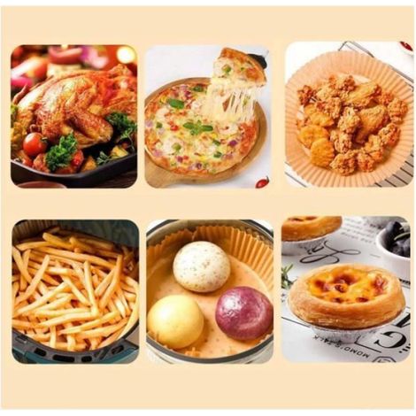 Papier de cuisson - Non spécifié - 20cm - 100pcs - Sulfurisé - Friteuse à air (1/4)
