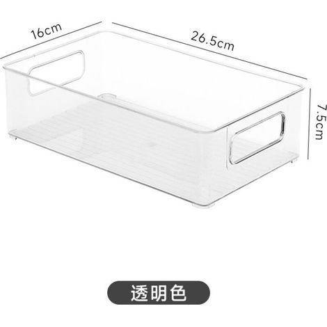 Desktop storage box acrylic transparent box snacks, skin care products and sundries basket table cosmetic shelf rack. (1/5)