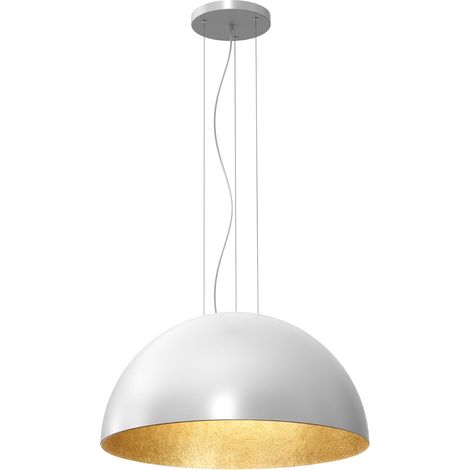 Lampada a sospensione Ø60 bianca/oro Compo Luminex E27