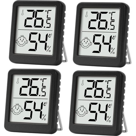 Mini Thermomètre Hygromètre LCD Intérieur Maison  Convient pour Chambres d'Enfants, Chambres de Personnes Âgées (1/5)