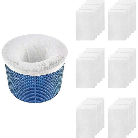 Housse de protection pour panier de filtre de piscine, housse de filtre réutilisable à maille ultra-fine, version collecteur de débris de piscine 0718. (1/5)