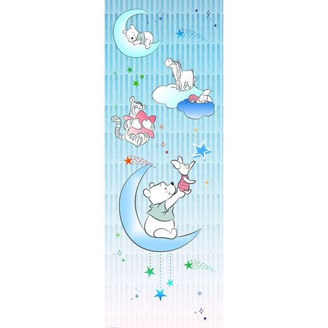 papier peint panoramique Winnie l'ourson bleu ciel bébé - Disney (1/3)