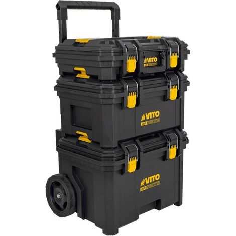 Boite à outils sur roues Servante mobile de 3 Caisses à outils Amovibles VITO (1/5)