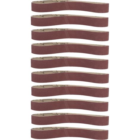 10 pièces alumine bande Abrasive bande de ponçage meulage polissage papier de verre sangles 53330 (grain 800)