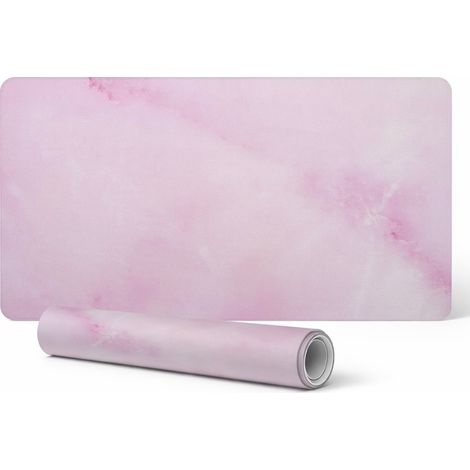 Alfombrilla de escritorio para rat贸n, teclado y port谩til, m谩rmol delicado, 90x45 cm