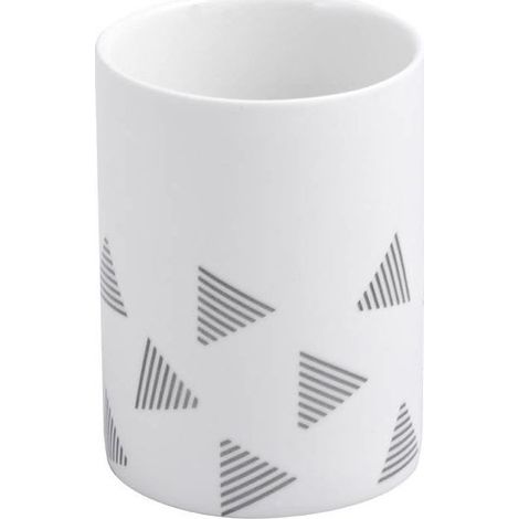 Mug de salle de bain AWD INTERIOR Valentino 1359, porcelaine blanche