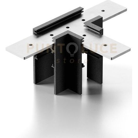 GAETA BI GT - GIUNTO A "T" NERO SOFFITTO/SOFFITTO PARETE/PARETE PER ART. GAETA