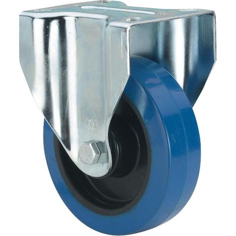 rueda fija  17zvl125cp-pgmsb poliamix-goma azul eje bolas ah negros