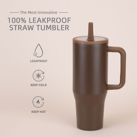 2025 Nouveau Tasse Isotherme Couvercle Pliable 40oz Double Paroi Antifuite Portable Bec Verseur Voiture (1/5)