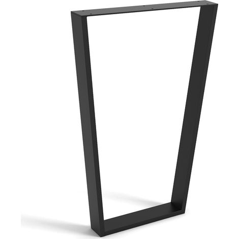 Pied de meuble industriel en acier – Poro noir – Hauteur 87,2 cm – Dimensions 580x80 mm – Fixation vissée – 1 unité – Mengual