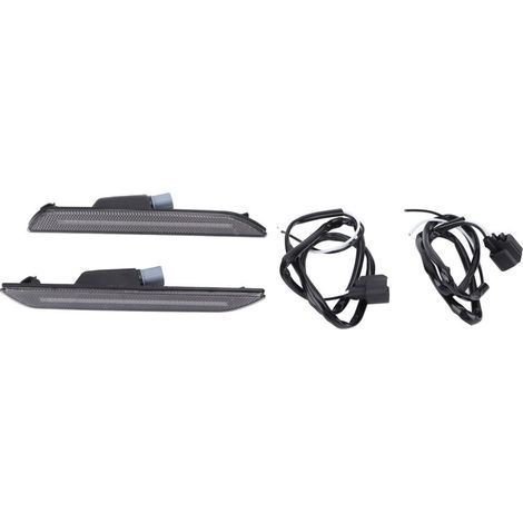 2x LED-Seitenmarkierungsleuchten mit Rauchglas als Ersatz für Ford Mustang 2018-2020 EU - Crezuo (1/4)
