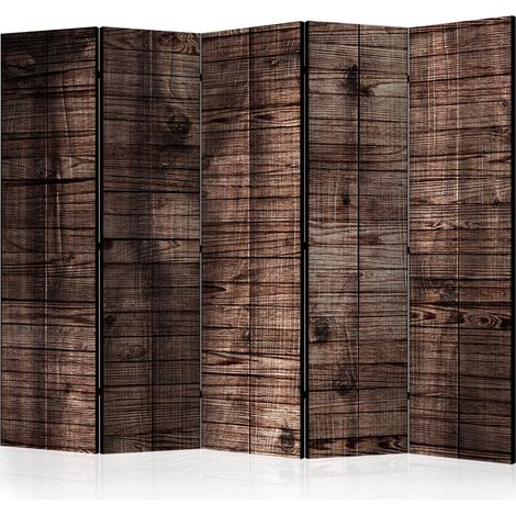 Paravento - Dark Brown Boards II [Room Dividers] - 225x172 (1/4)