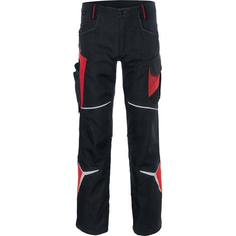 Kübler Hose BODYFORCE schwarz/mittelrot Gr. 102 (1/2)