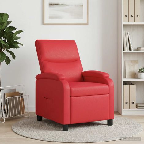 vidaXL Fauteuil inclinable Rouge Simili cuir (1/5)