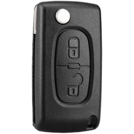 Boutons Coque Clé Compatible CE0536 clé à Rabat Pliable pour Peugeot 207 307 308 407 408 3008 5008 Citroen C2 C3 C4 C5 C6 C8 (2 Boutons, CE0536) (1/4)