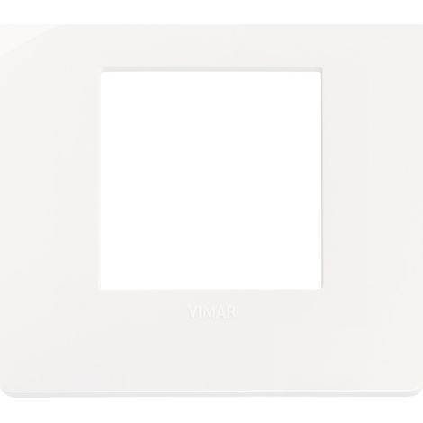 Placca in tecnopolimero 2 moduli Bianco Vimar Plana Up 14642U.01