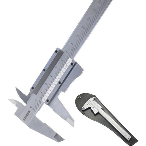 Comparateur à cadran, pied coulisse autobloquant en acier de 150 (1/5)