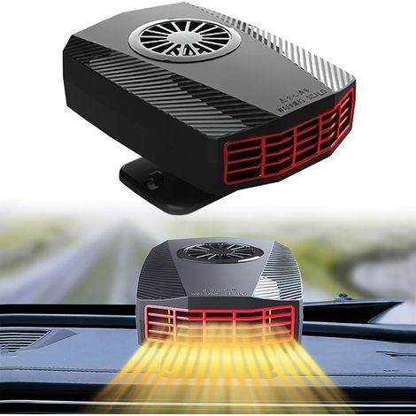 Auto-Heizgebläse, 12 V, 150 W, Auto-Entfroster, Entfroster und Kühlventilator, 360° drehbar, 2-in-1 elektrischer Windschutzscheibenentfroster