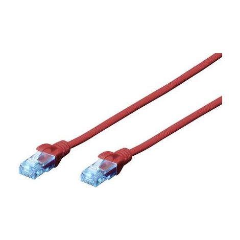 Digitus DK-1512-020/R RJ45 Câble réseau, câble patch CAT 5e U/UTP 2.00 m rouge torsadé par paire 1 p (1/2)