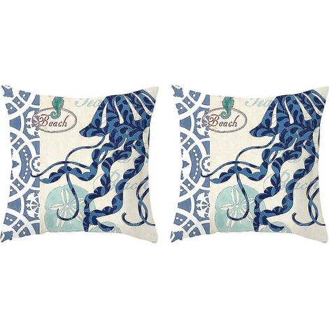 Mediterraner Ozean Digitaldruck Pfirsichhaut Kissenbezug Home Goods 15 (1/5)