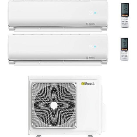 Beretta Climatizzatore Dual split Breva E 12+12 con EX18000-2 R-32 Inverter Wi-Fi Optional Classe A++