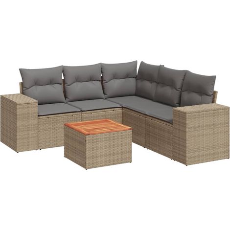 Maison Exclusive - Patio Sofa Set 5-Posti Beige and Grey (1/5)
