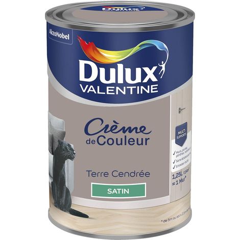 [PROMO] Peinture Crème De Couleur Satin Terre Cendrée 1,25 L - Dulux Valentine