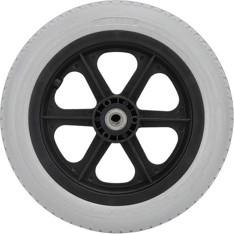 Rollstuhlrolle 12 Zoll Vollgummirad aus PU, rutschfest, Ersatzteile für manuelle Rollstühle, grau