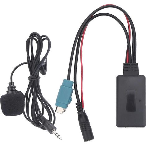 Adaptateur mains libres Bluetooth pour autoradio sans fil, câble AUX et microphone, compatible avec Alpine KCE-236B / CDA-98 (1/4)