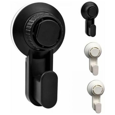 Bathroom Hook 4 Pcs Suction Hook, Towel Hook Towel Hook, Suction Cup Hooks with Suction Cup and Firm Fixing Clip for Bathroom, Living Room, Kitchen, Max 5 Kg (1/5)