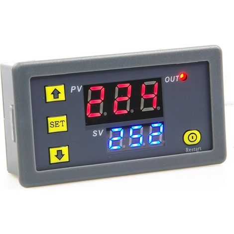 1500 W DC 12 V Relaisschalter, digitale Relaisplatine mit zweifarbiger LED-Anzeige (Rot + Blau) – Ein-/Aus-Timer