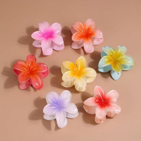 Pinces à cheveux - Fleur - 12 pièces - Antidérapantes - 4 cm - Multicolore (1/5)