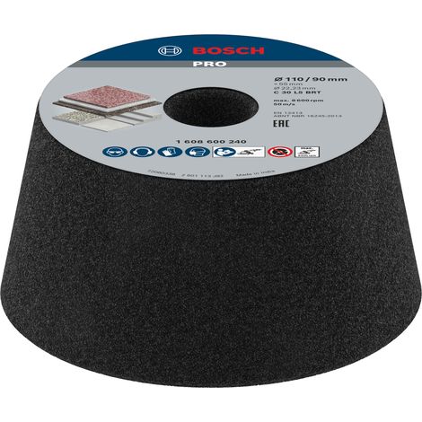 Bosch Grinding rings PRO Stone Conical Cup Wheel 90 x 110 x 55mm G30 1608600240
