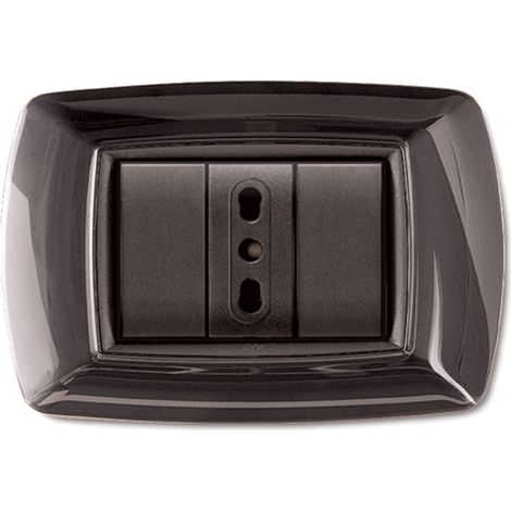 PLACCA LIFE MOD. LIVING PLASTICA NERO GL. 3P. Prezzo per 1 pezzo. (1/2)